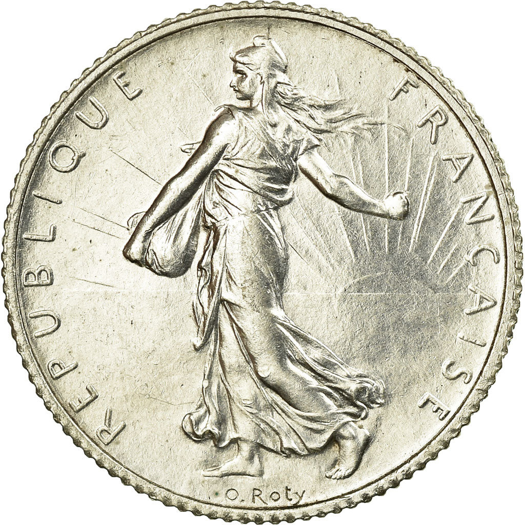 Coin, France, Semeuse, Franc, 1919, Paris, AU(55-58), Silver, KM:844.1
