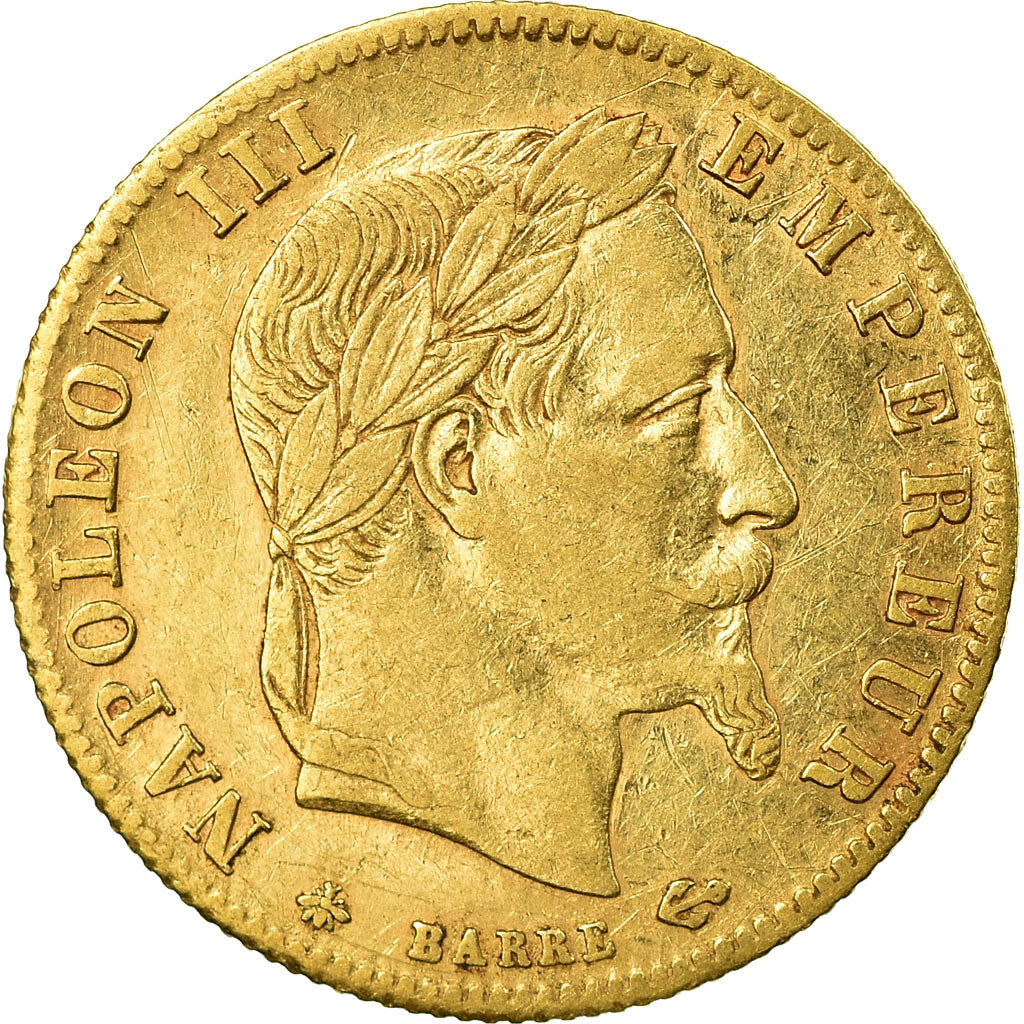 Moneta, Francia, Napoleon III, 5 Francs, 1864, Paris, BB+, Oro, KM 803.1