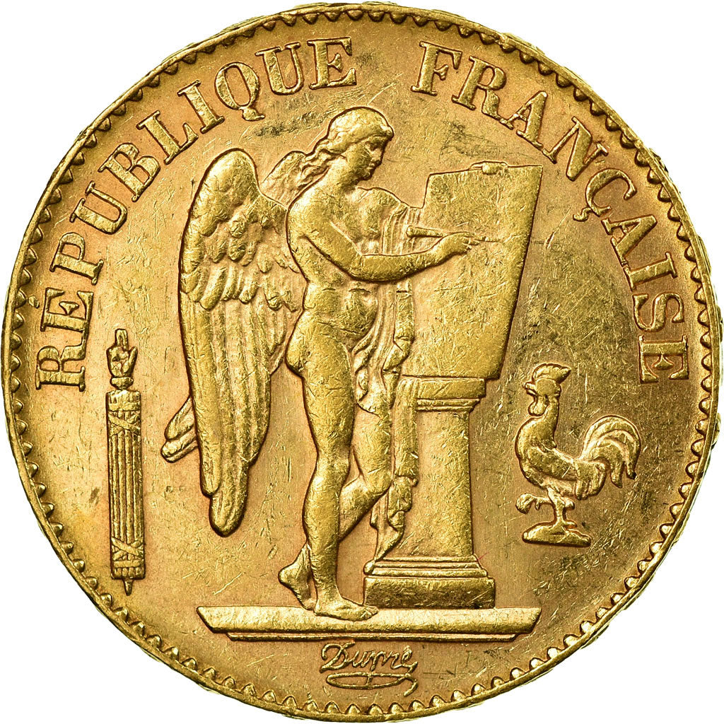 Coin, France, Génie, 20 Francs, 1897, Paris, AU(50-53), Gold, KM:825