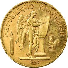 Moneta, Francja, Génie, 20 Francs, 1893, Paris, AU(55-58), Złoto, KM:825