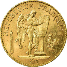 Moeda, França, Génie, 20 Francs, 1893, Paris, AU(50-53), Dourado, KM:825