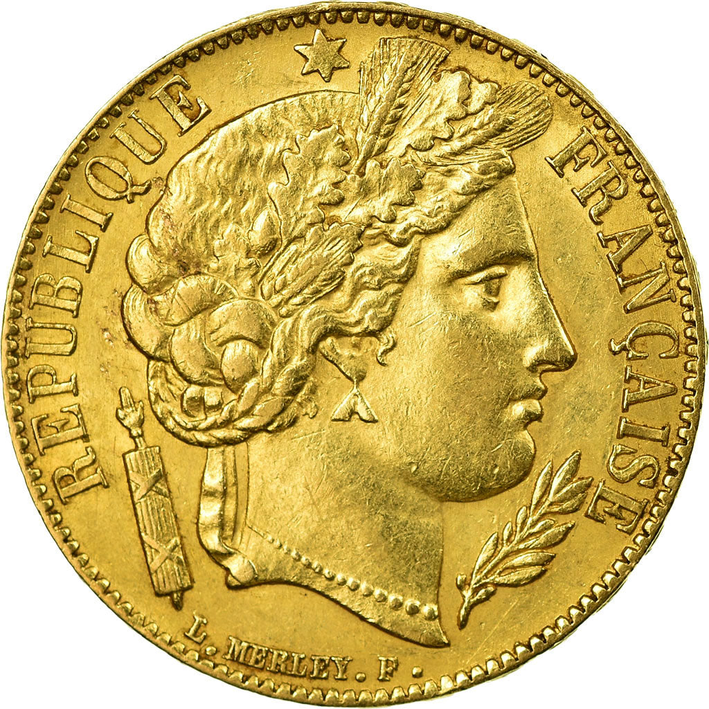 Moneta, Francia, Cérès, 20 Francs, 1851, Paris, BB+, Oro, KM:762, Gadoury:1059