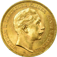 Coin, German States, PRUSSIA, Wilhelm II, 20 Mark, 1904, Berlin,AU(55-58),KM 521