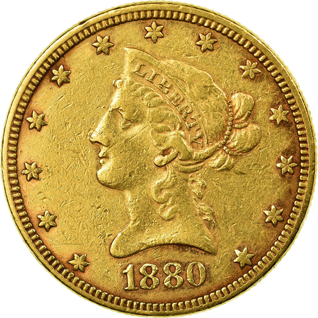 Munten, Verenigde Staten, Coronet Head, $10, Eagle, 1880, Philadelphia,ZF,KM 102