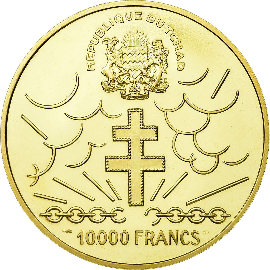Coin, Chad, 10000 Francs, 1960, MS(65-70), Gold, KM:11