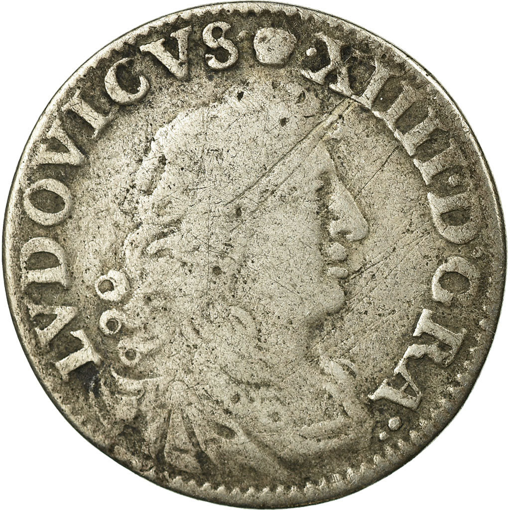 Monnaie, France, Louis XIV, 4 Sols dits « des Traitants »,1676, Paris, TB+