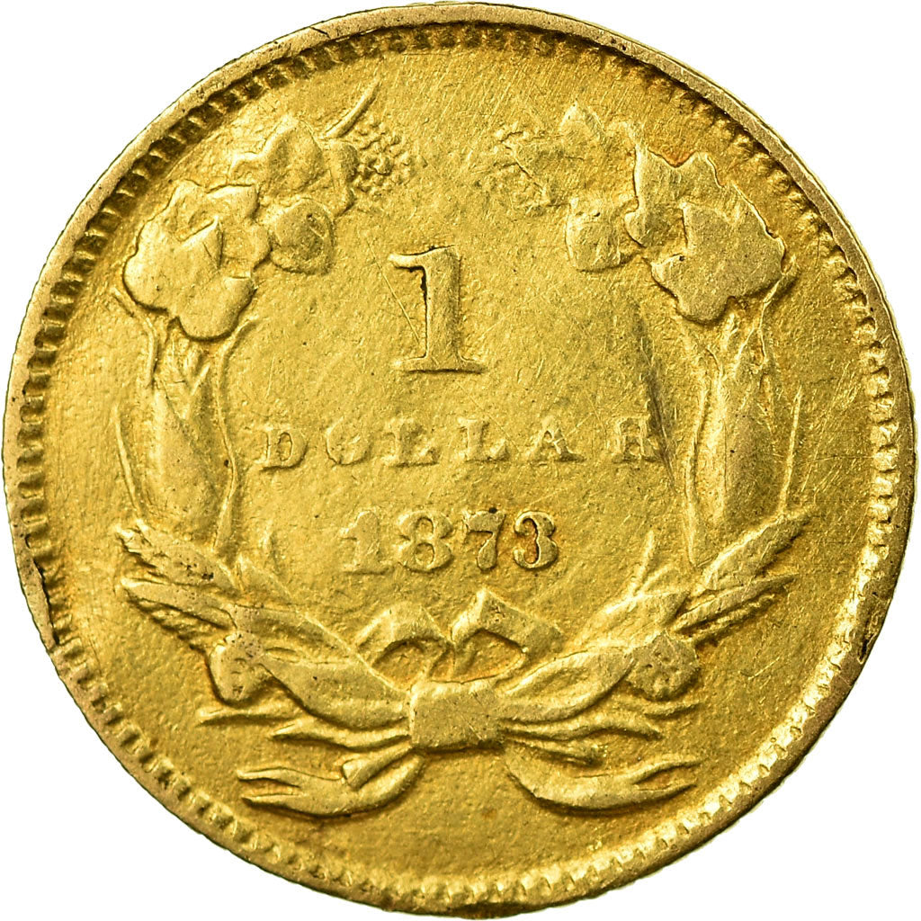 Coin, United States, Indian Head - Type 3, Dollar, 1873, Philadelphia, AU(50-53)