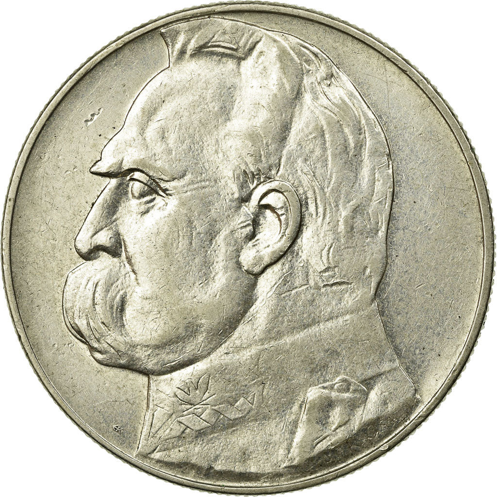 Coin, Poland, 10 Zlotych, 1934, Warsaw, AU(50-53), Silver, KM:29