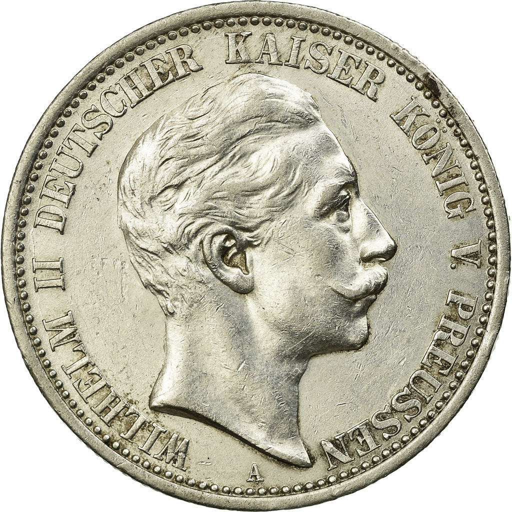 Coin, German States, PRUSSIA, Wilhelm II, 2 Mark, 1905, Berlin, AU(55-58),KM 522