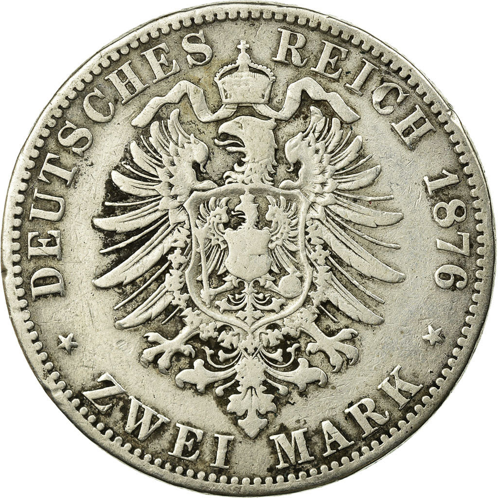 Coin, German States, PRUSSIA, Wilhelm I, 2 Mark, 1876, Berlin, VF(30-35)