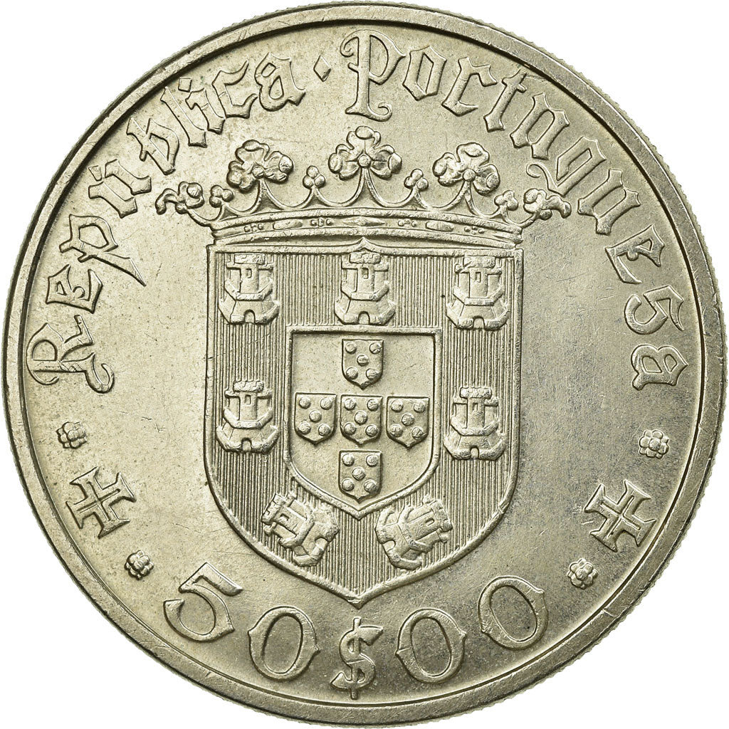 Coin, Portugal, 50 Escudos, 1968, AU(55-58), Silver, KM:593