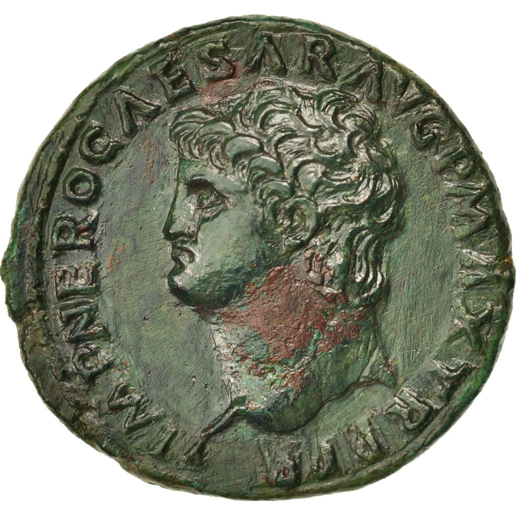 Moneta, Nero, As, Lyons, BB+, Bronzo, RIC:544