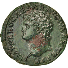 Monnaie, Néron, As, Lyon, TTB+, Bronze, RIC:544