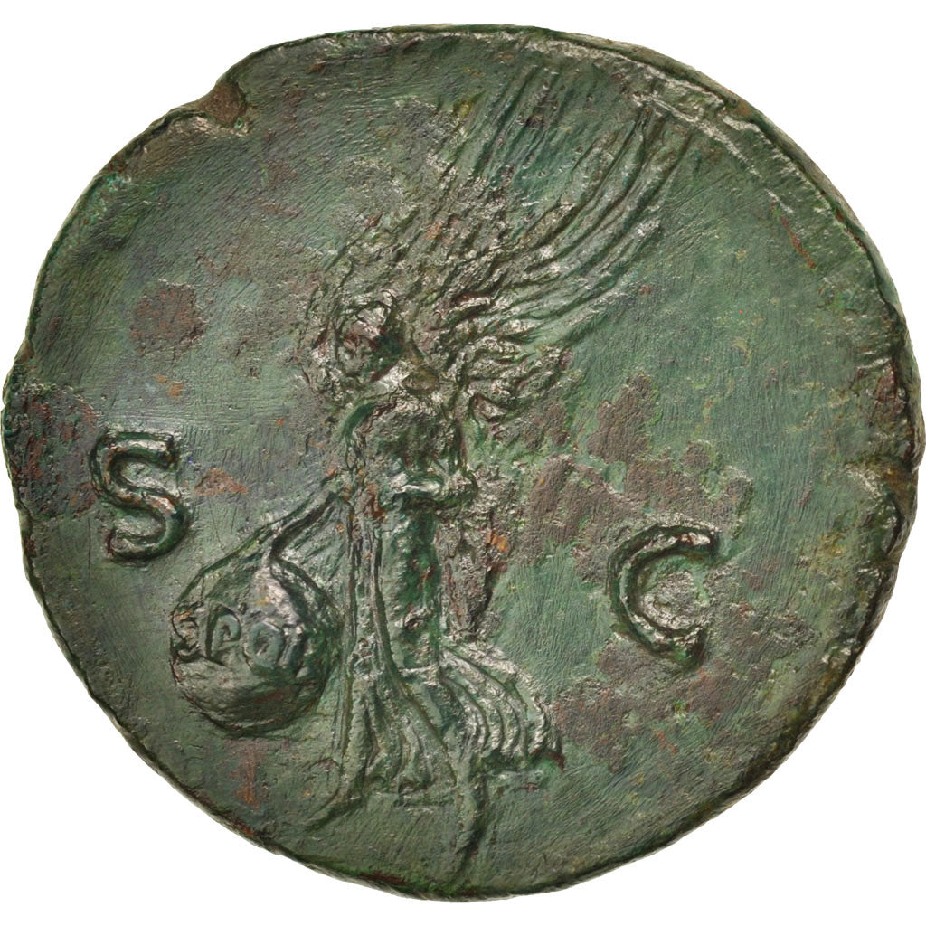 Moneta, Nero, As, Lyons, BB+, Bronzo, RIC:544
