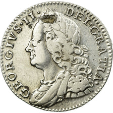 Coin, Great Britain, George II, 6 Pence, 1758, EF(40-45), Silver, KM:582.2