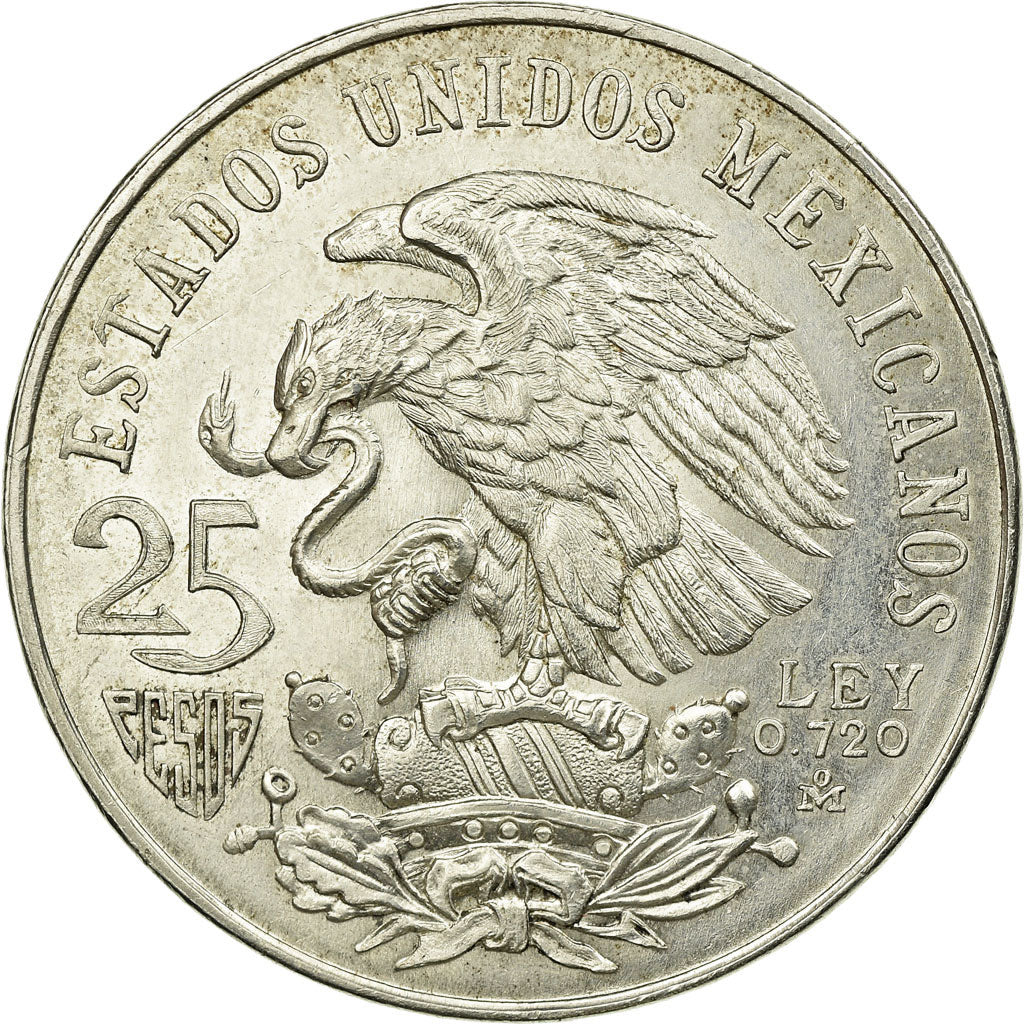 Moneda, México, 25 Pesos, 1968, Mexico, EBC, Plata, KM:479.1