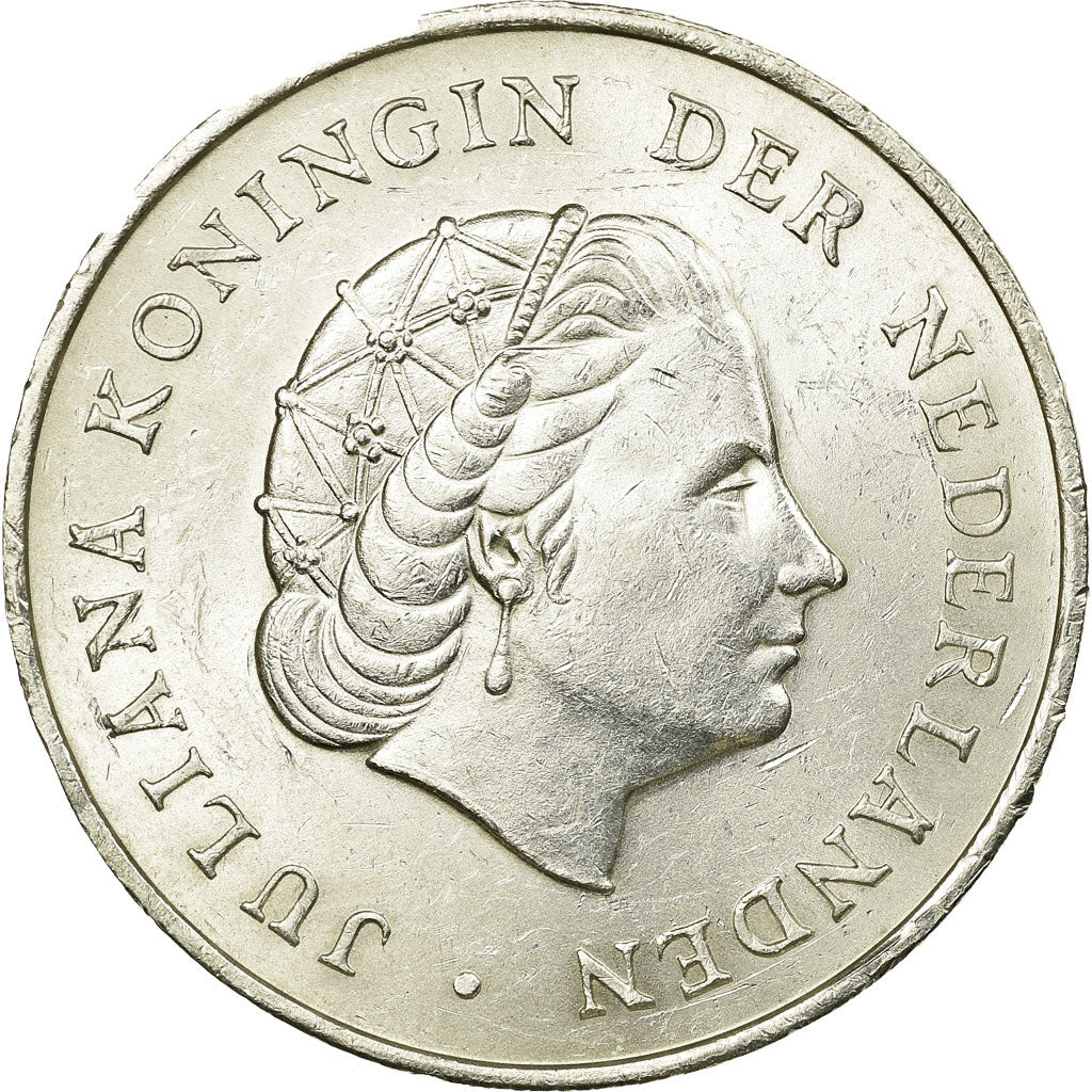 Coin, Netherlands Antilles, Juliana, 2-1/2 Gulden, 1964, AU(55-58), Silver, KM:7