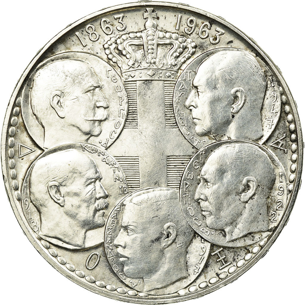 Coin, Greece, Paul I, 30 Drachmai, 1963, AU(55-58), Silver, KM:86