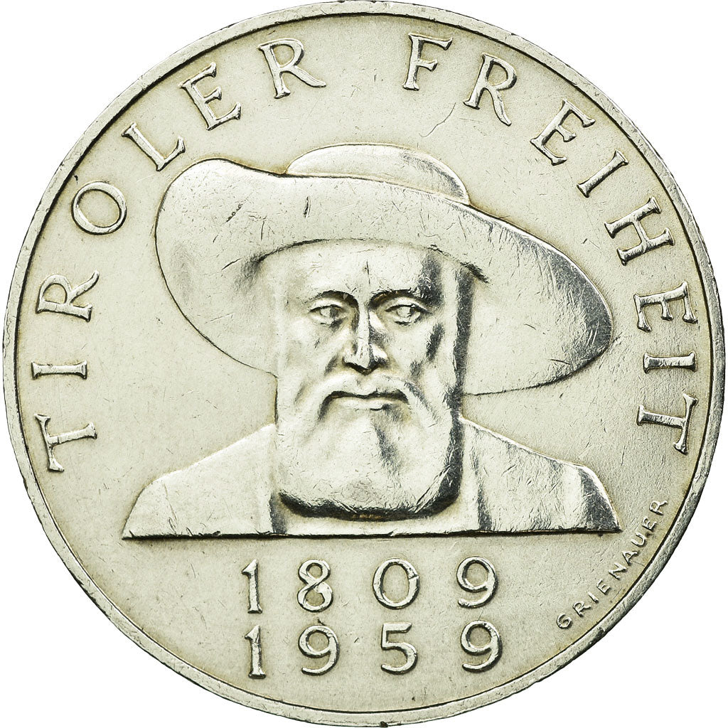 Coin, Austria, 50 Schilling, 1959, AU(55-58), Silver, KM:2888