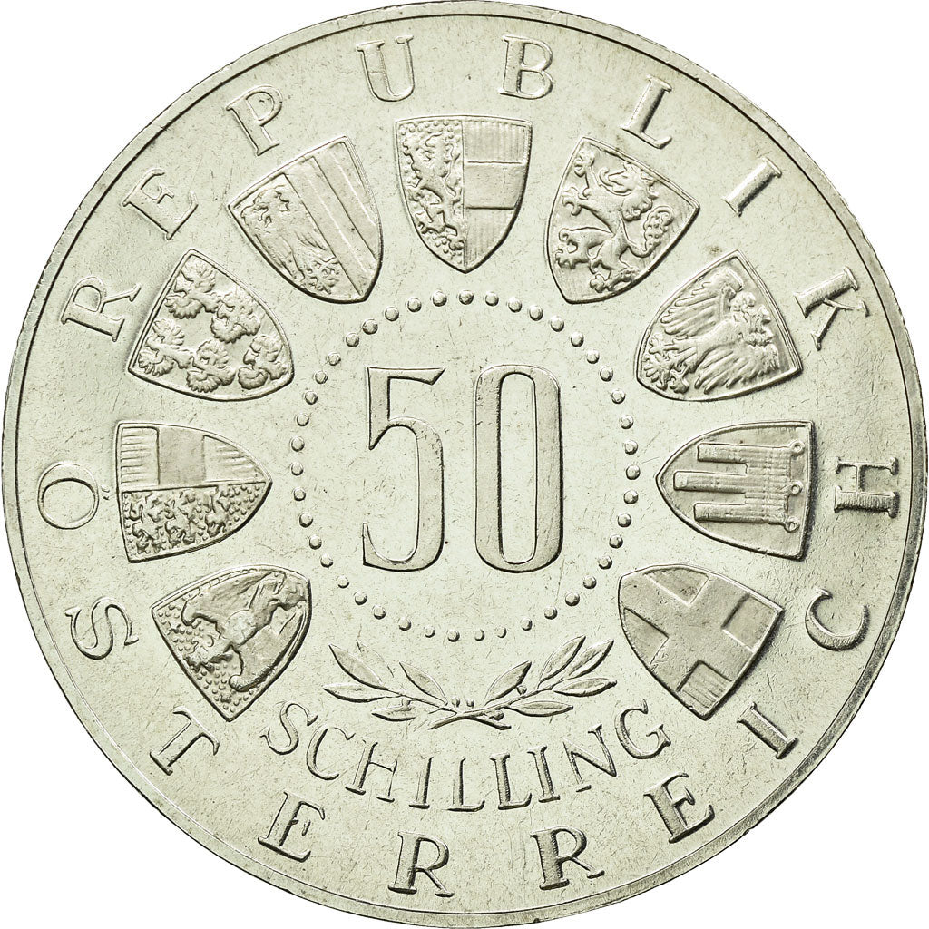Coin, Austria, 50 Schilling, 1964, AU(55-58), Silver, KM:2896