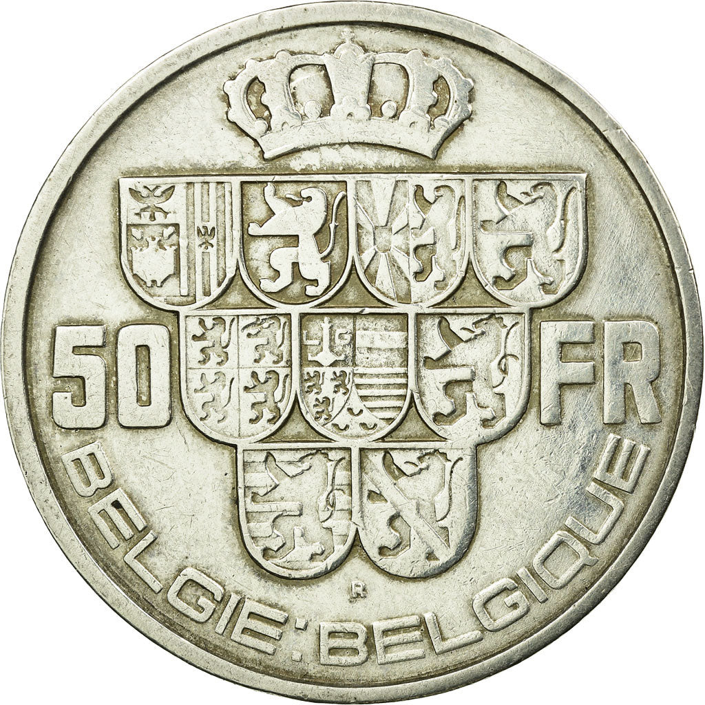 Coin, Belgium, 50 Francs, 50 Frank, 1939, AU(50-53), Silver, KM:121