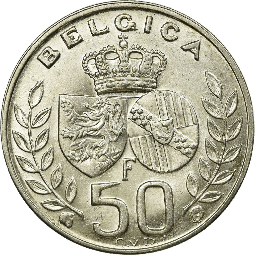 Coin, Belgium, 50 Francs, 50 Frank, 1960, AU(55-58), Silver, KM:152.1