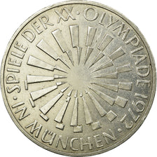 Coin, GERMANY - FEDERAL REPUBLIC, 10 Mark, 1972, Hamburg, AU(55-58), Silver
