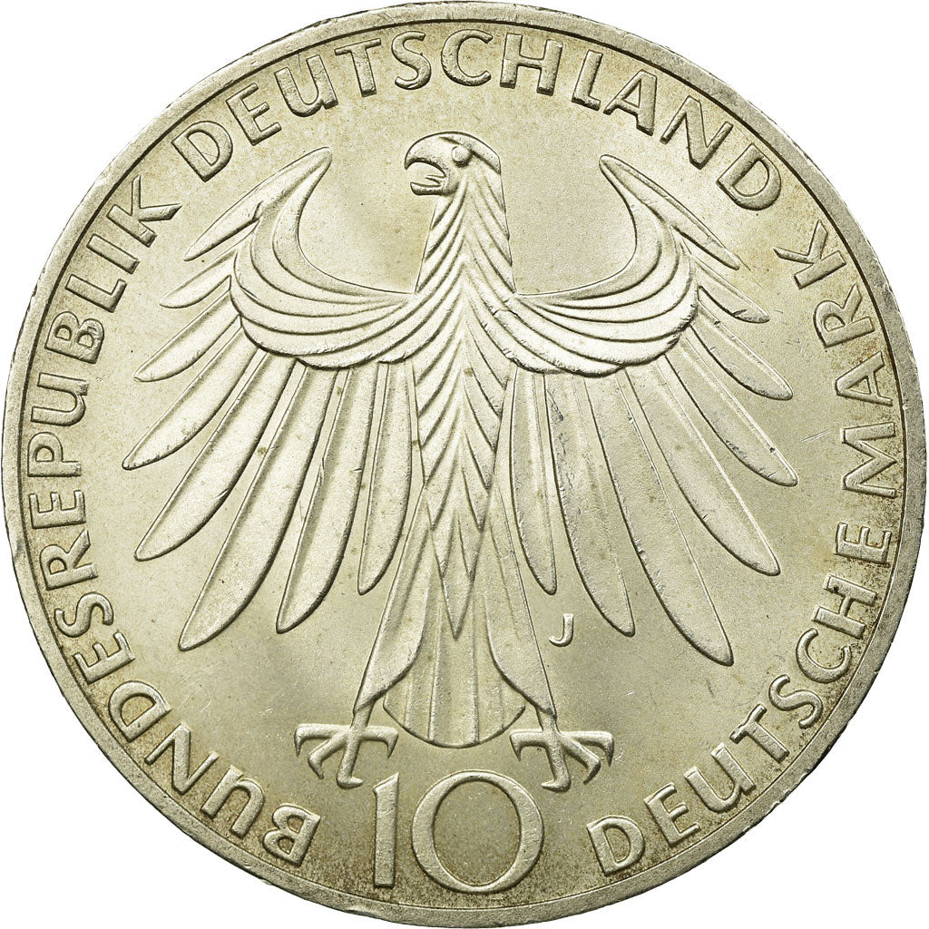 Münze, Bundesrepublik Deutschland, 10 Mark, 1972, Hamburg, VZ, Silber, KM:132