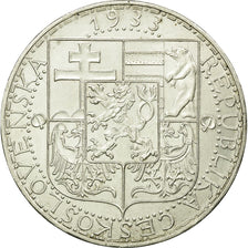 Coin, Czechoslovakia, 20 Korun, 1933, AU(55-58), Silver, KM:17
