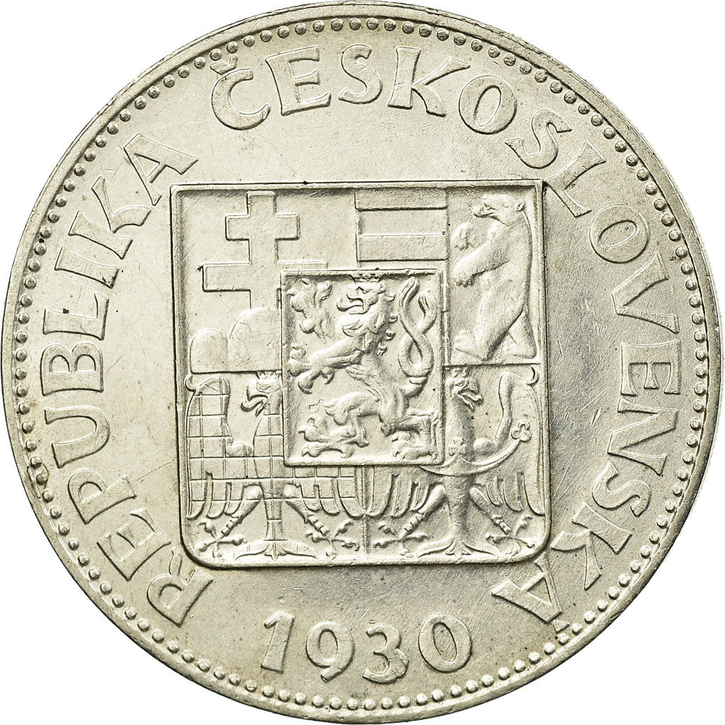 Coin, Czechoslovakia, 10 Korun, 1930, AU(55-58), Silver, KM:15