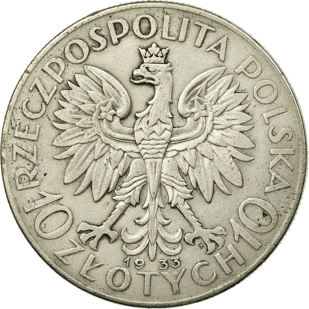 Monnaie, Pologne, 10 Zlotych, 1933, Warsaw, TTB, Argent, KM:22