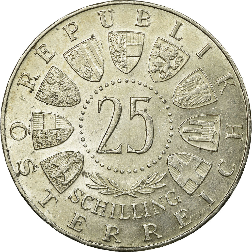 Coin, Austria, 25 Schilling, 1957, AU(55-58), Silver, KM:2883