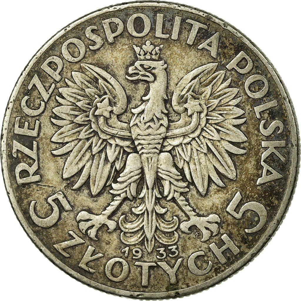 Monnaie, Pologne, 5 Zlotych, 1933, Warsaw, TTB, Argent, KM:21