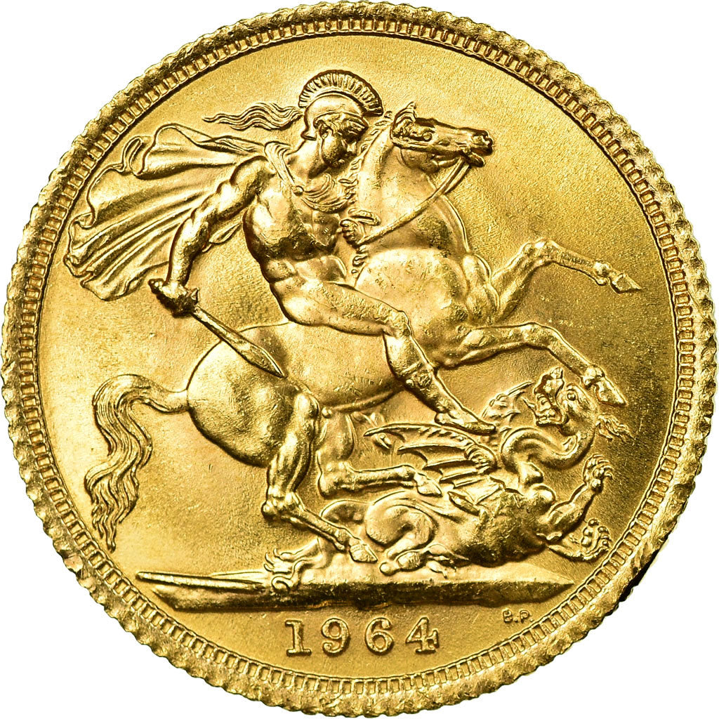 Moneta, Gran Bretagna, Elizabeth II, Sovereign, 1964, SPL-, Oro, KM:908