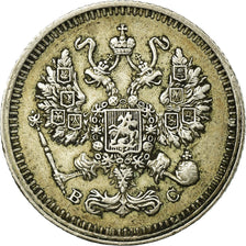 Moneda, Rusia, Nicholas II, 10 Kopeks, 1913, St. Petersburg, MBC, Plata