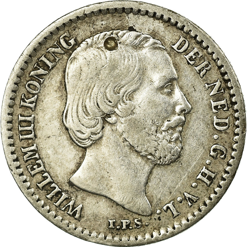 Coin, Netherlands, William III, 10 Cents, 1890, EF(40-45), Silver, KM:80