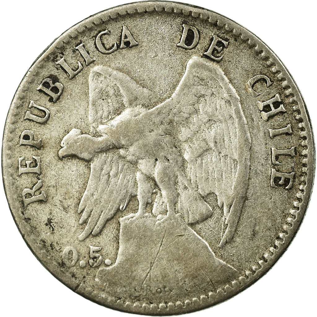Coin, Chile, 20 Centavos, 1907, Santiago, EF(40-45), Silver, KM:151.3