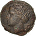 Coin, Sicily, Hieron II (274-216 BC), Arethusa, nymph, Bronze Unit, Syracuse
