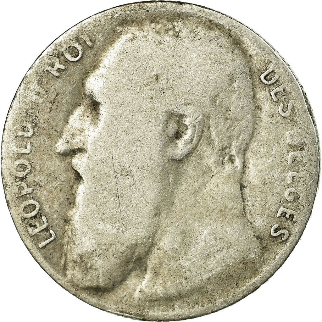 Moneta, Belgia, 50 Centimes, 1901, VF(20-25), Srebro, KM:50