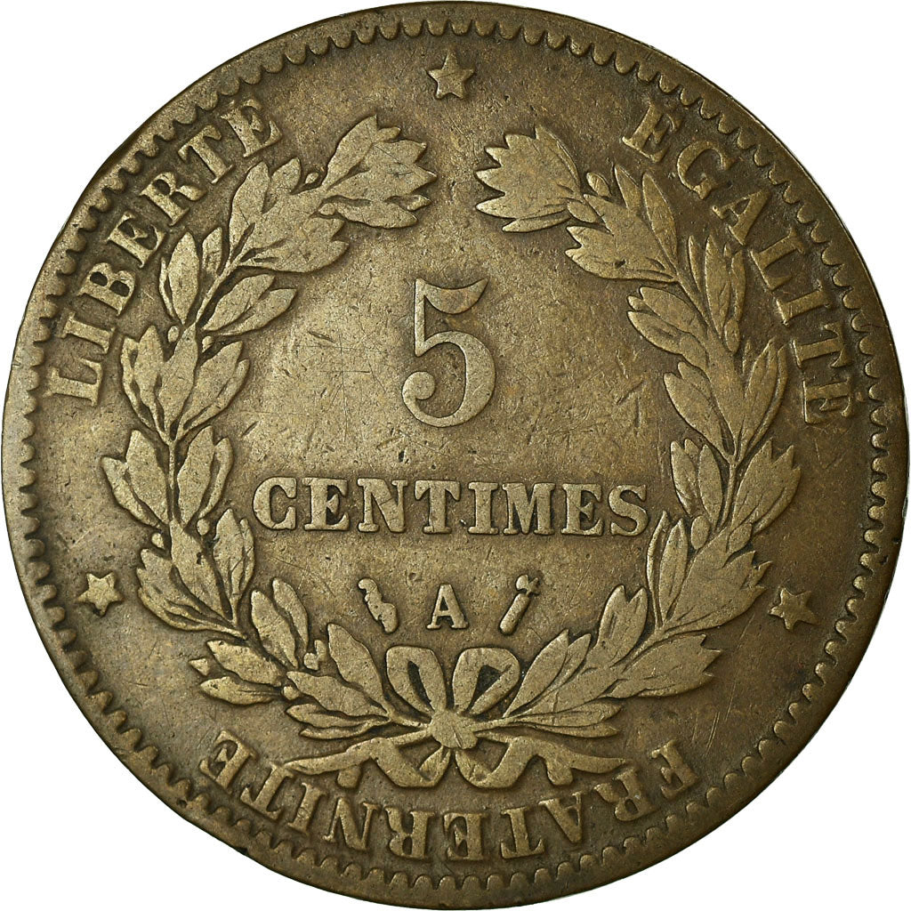 Coin, France, Cérès, 5 Centimes, 1885, Paris, VF(30-35), Bronze, KM:821.1