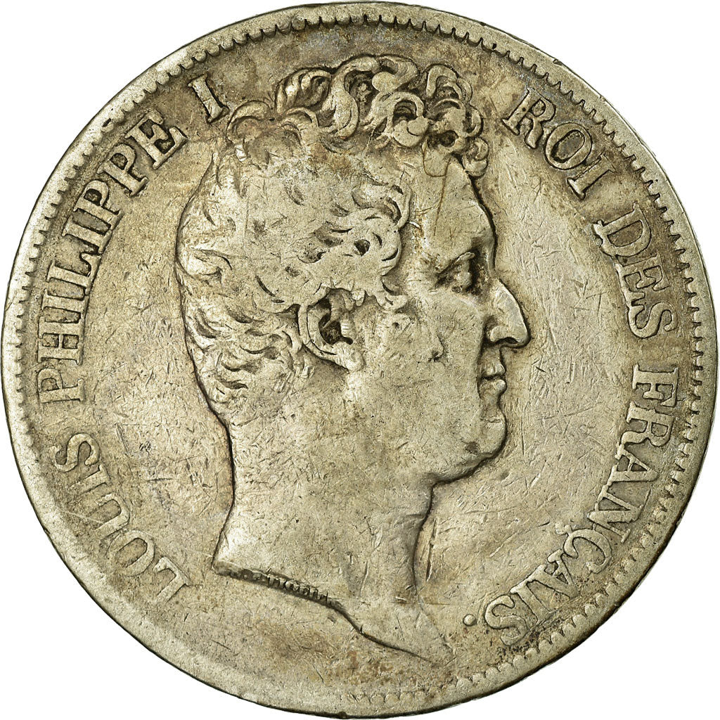 Monnaie, France, Louis-Philippe, 5 Francs, 1830, Lyon, TB, Argent, Gadoury:676
