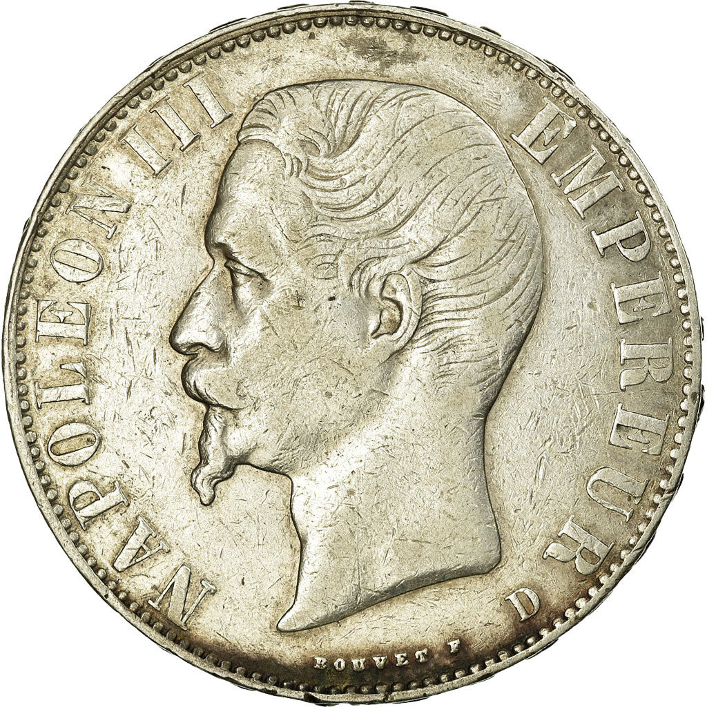 Munten, Frankrijk, Napoleon III, 5 Francs, 1856, Lyon, ZF, KM 782.3