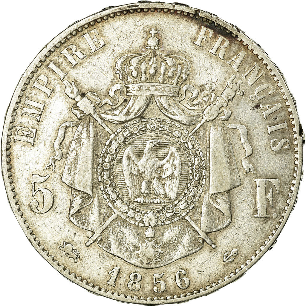 Munten, Frankrijk, Napoleon III, 5 Francs, 1856, Lyon, ZF, KM 782.3