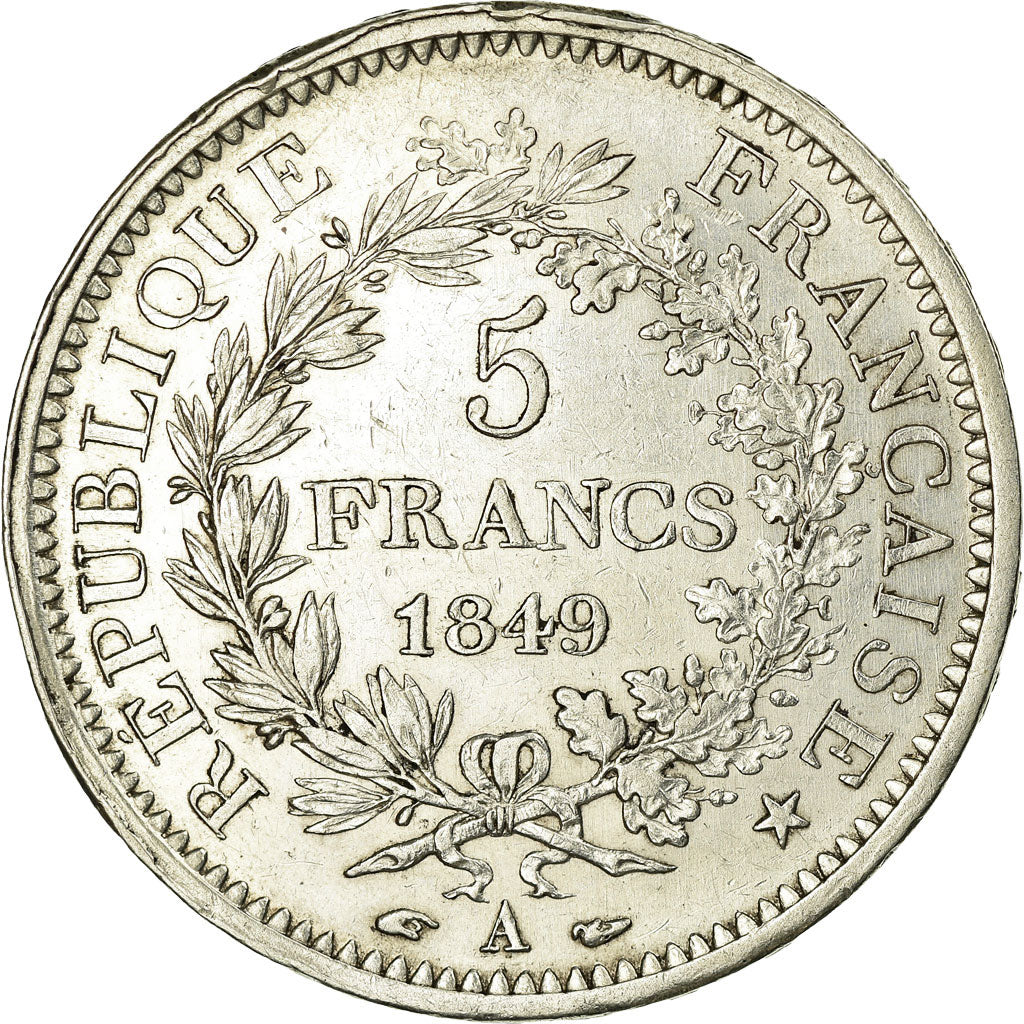 Coin, France, Hercule, 5 Francs, 1849, Paris, AU(50-53), Silver, KM:756.1