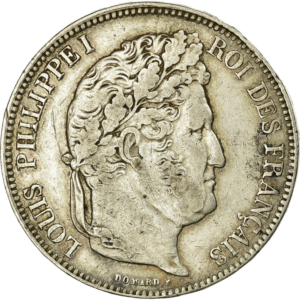 Coin, France, Louis-Philippe, 5 Francs, 1832, Lyon, VF(30-35), Silver, KM:749.4