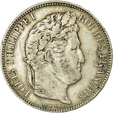Coin, France, Louis-Philippe, 5 Francs, 1832, Lyon, VF(30-35), Silver, KM:749.4