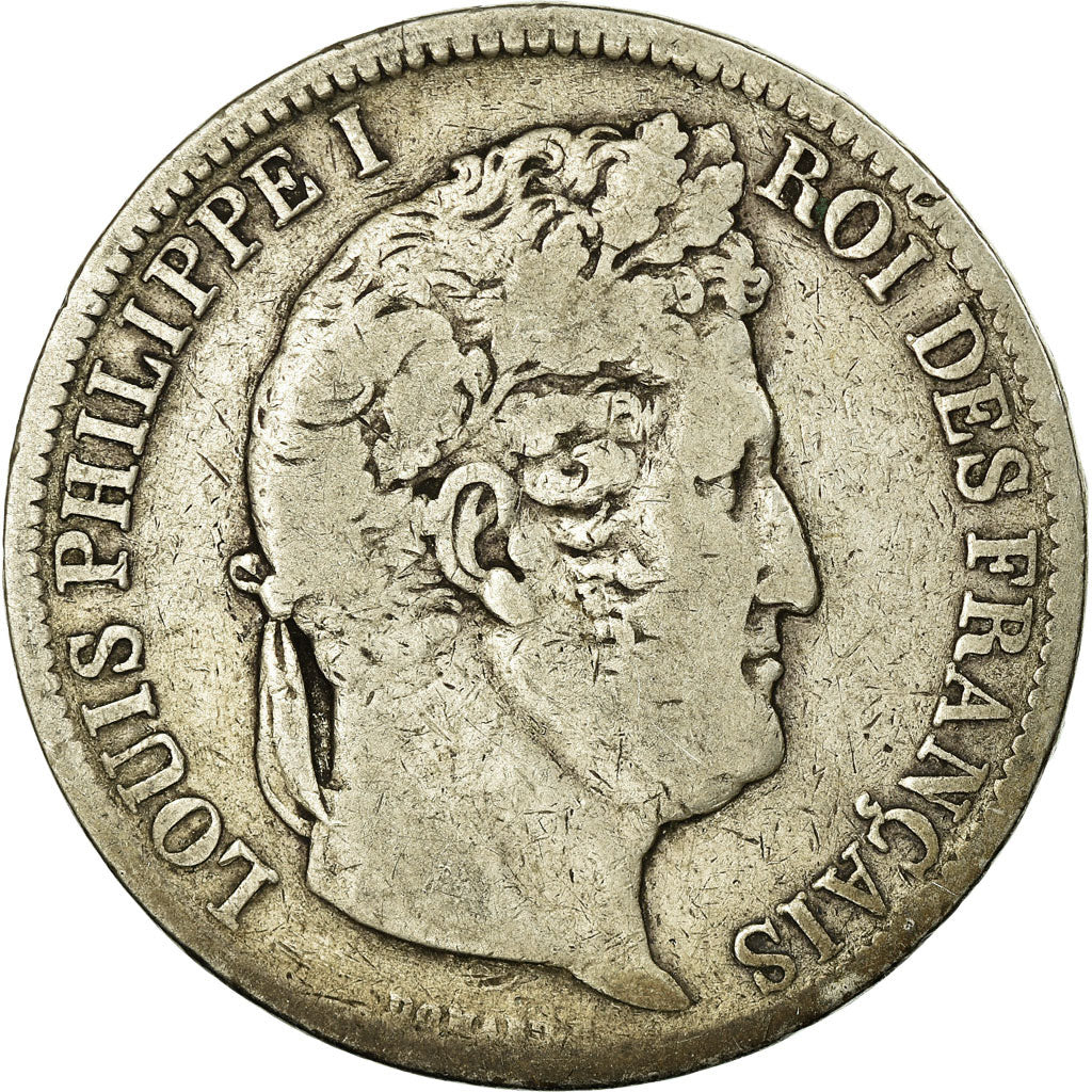 Munten, Frankrijk, Louis-Philippe, 5 Francs, 1831, Lyon, ZG+, Zilver, KM:745.4