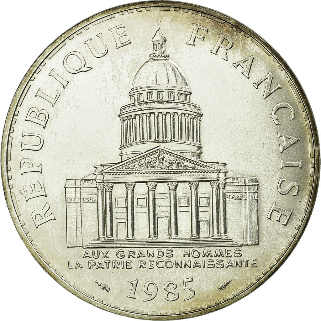 Coin, France, Panthéon, 100 Francs, 1985, Paris, MS(60-62), Silver, KM:951.1