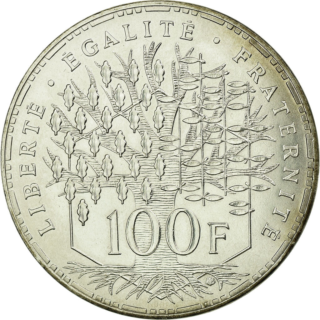 Coin, France, Panthéon, 100 Francs, 1985, Paris, MS(60-62), Silver, KM:951.1
