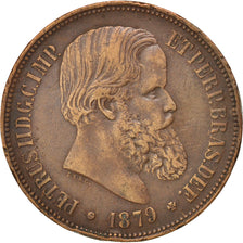BRAZIL, 40 Reis, 1879, KM #479, EF(40-45), Bronze, 30.13, 12.11